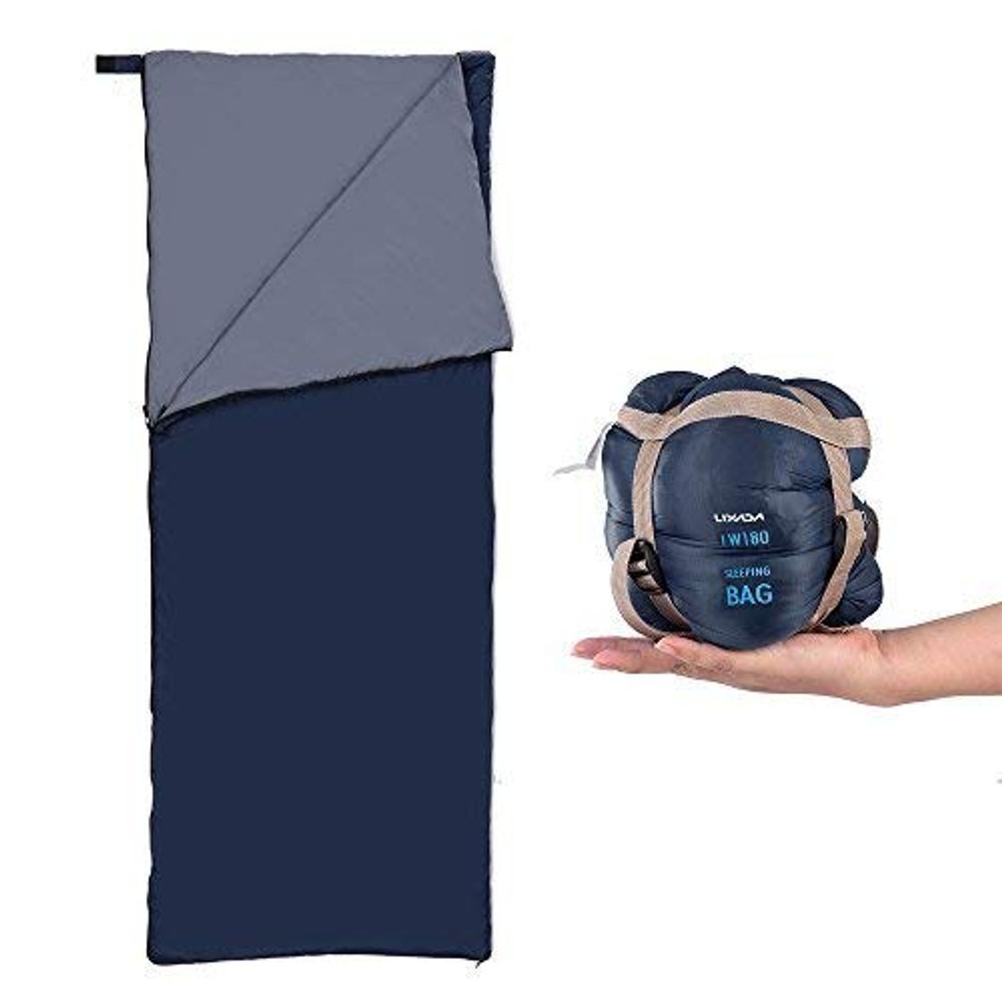 Producto Lixada Saco de Dormir Ultraligero Compresible Multifuncional Saco de Dormir Rectangular 190