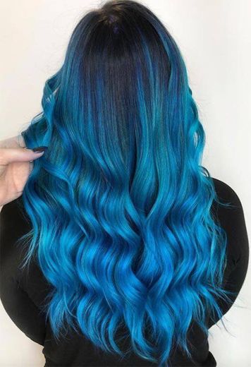 Para quem gosta de cabelos azul