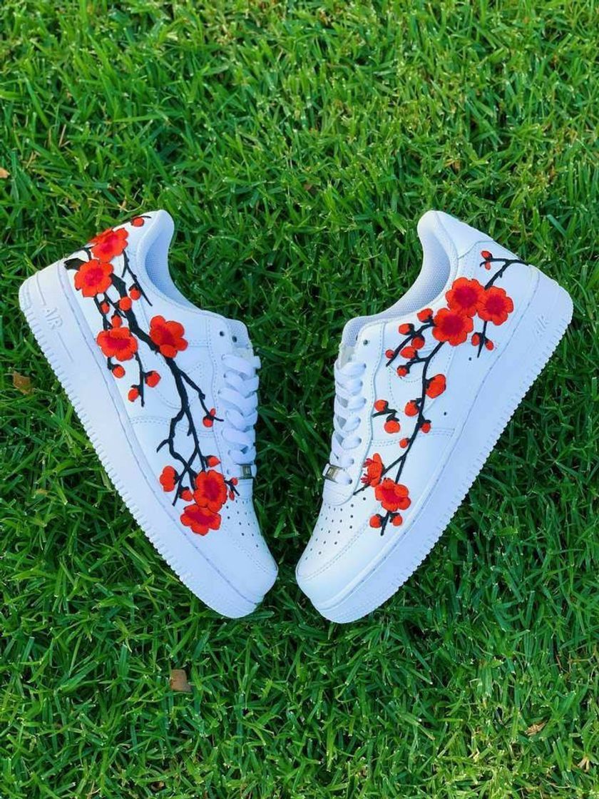 Fashion Red Cherry blossom AF1