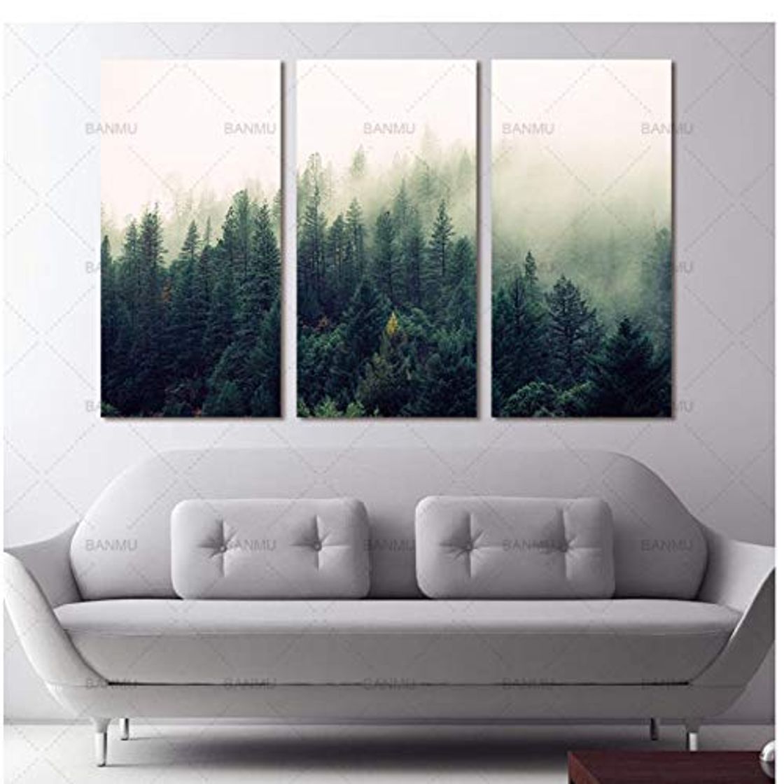 Product ASFDF Pintura en Tela quadros de Parede paisagem da floresta Posters e impresionões para casa decoração70x100cm sem moldura