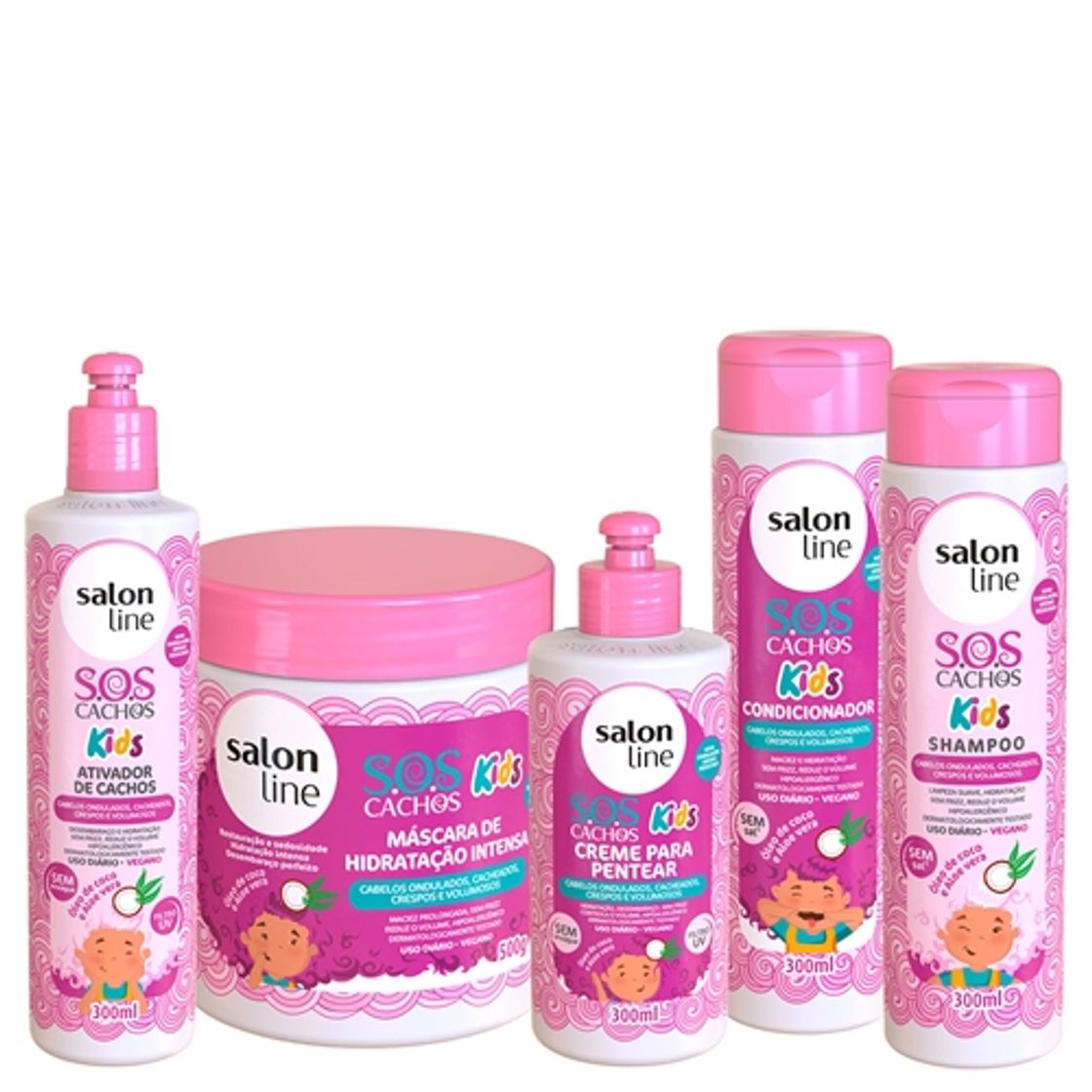 Moda ✅Kit Salon Line Infatil Sos Cachos Kids Complet