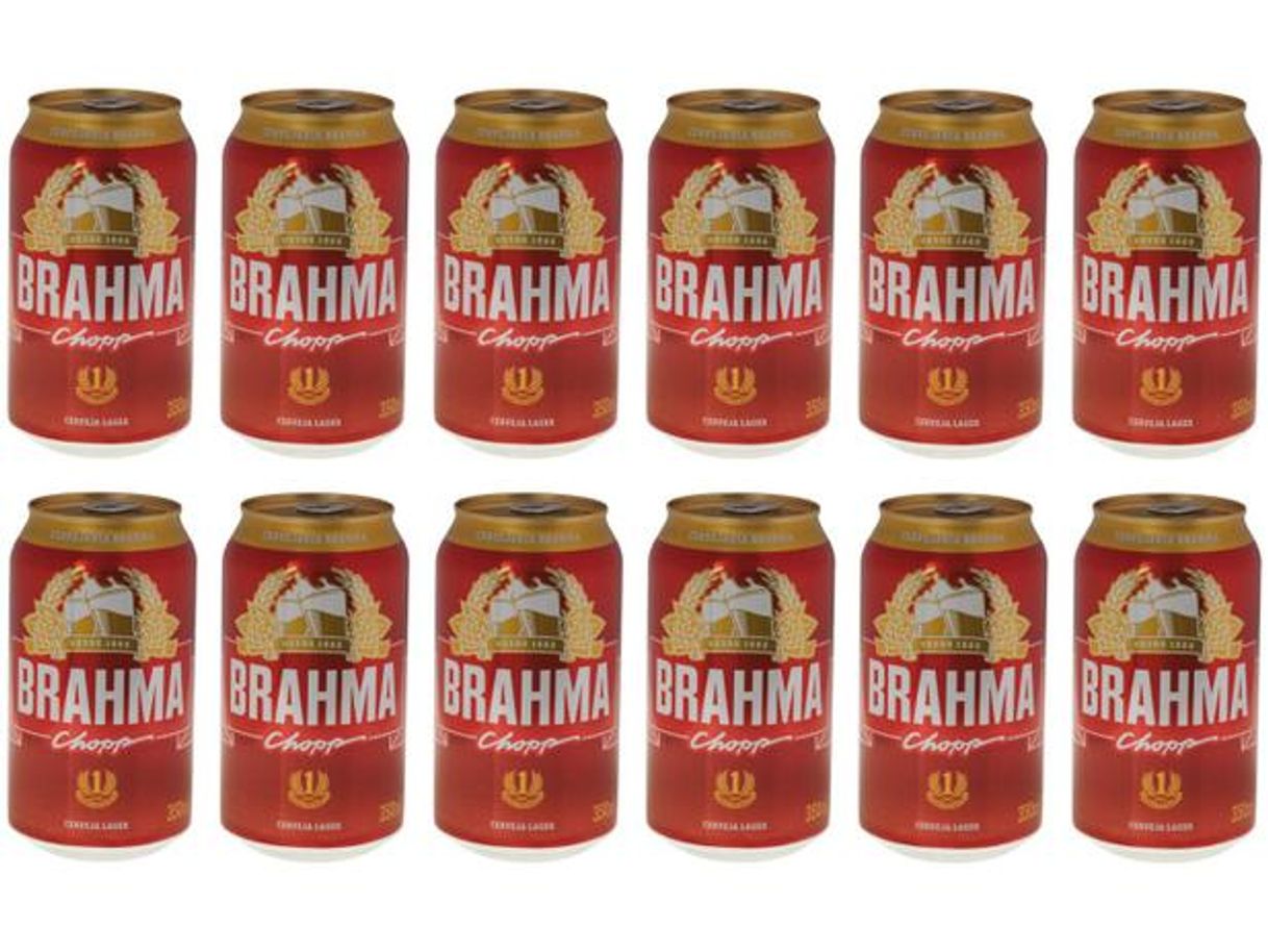 Fashion ✅Cerveja Brahma Chopp Lager Pilsen 12 Unidades - 350ml.

