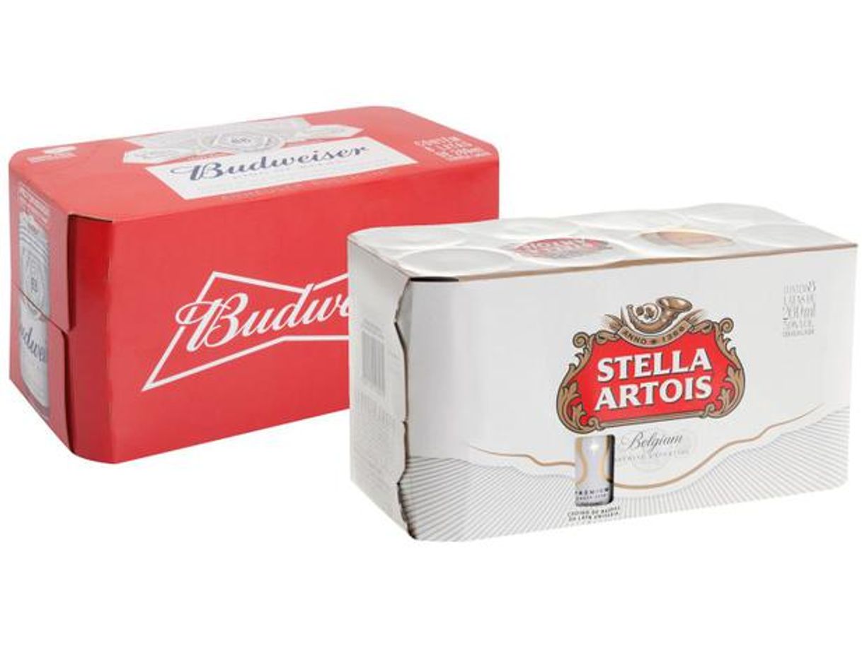 Fashion ✅Kit Cerveja Stella Artois + Budweiser Lager - 16 Unidades .