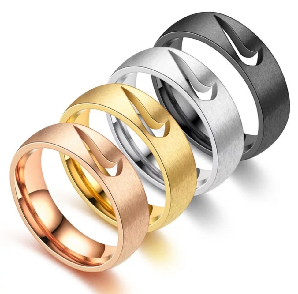 Moda Anillo nike acero 