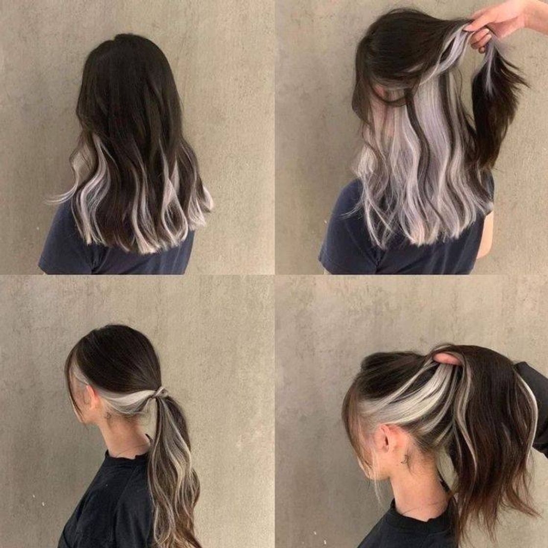 Fashion Cabelos com mechas coloridas 🌈