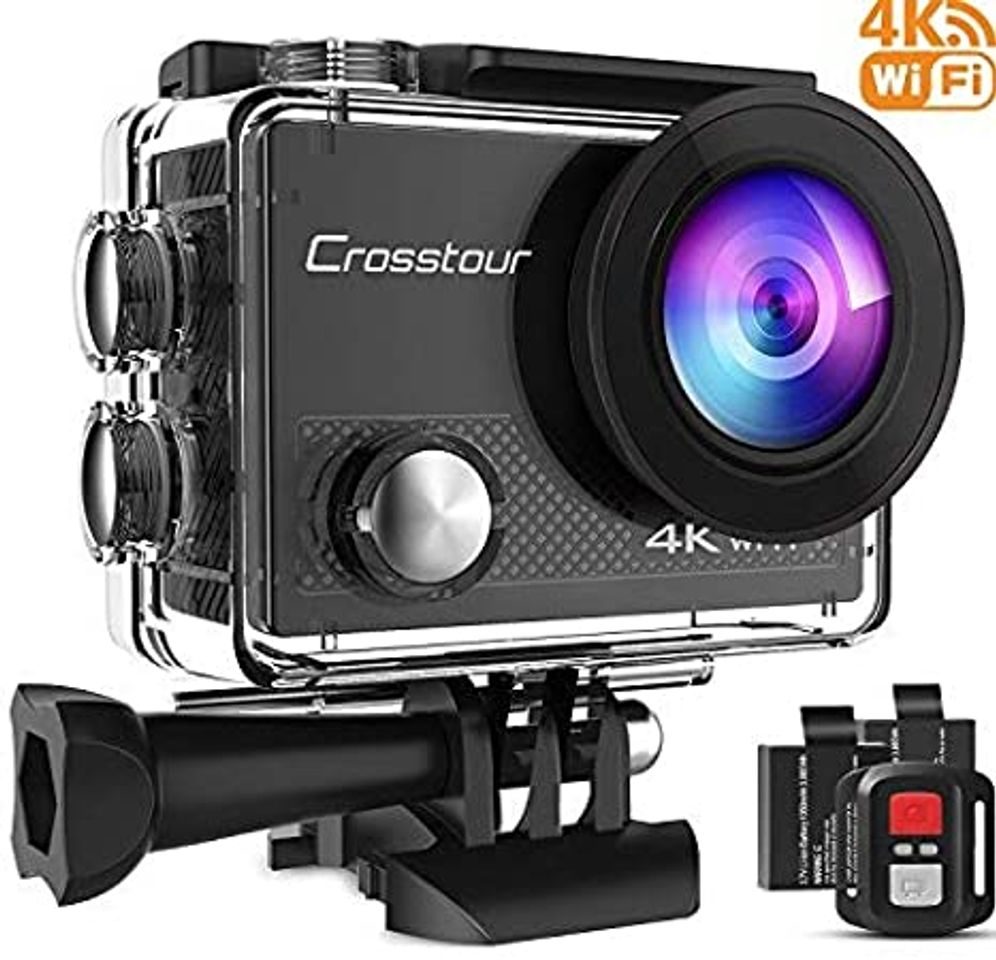 Electronic Crosstour Cámara Deportiva 4K 16MP WiFi Cámara Acción Acuática Agua de 40M