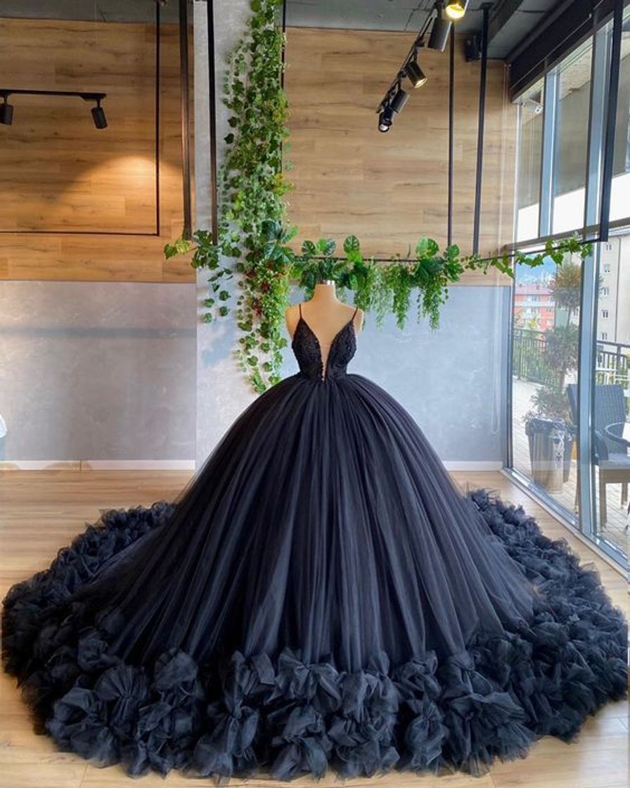 Moda Vestido de princesa preto