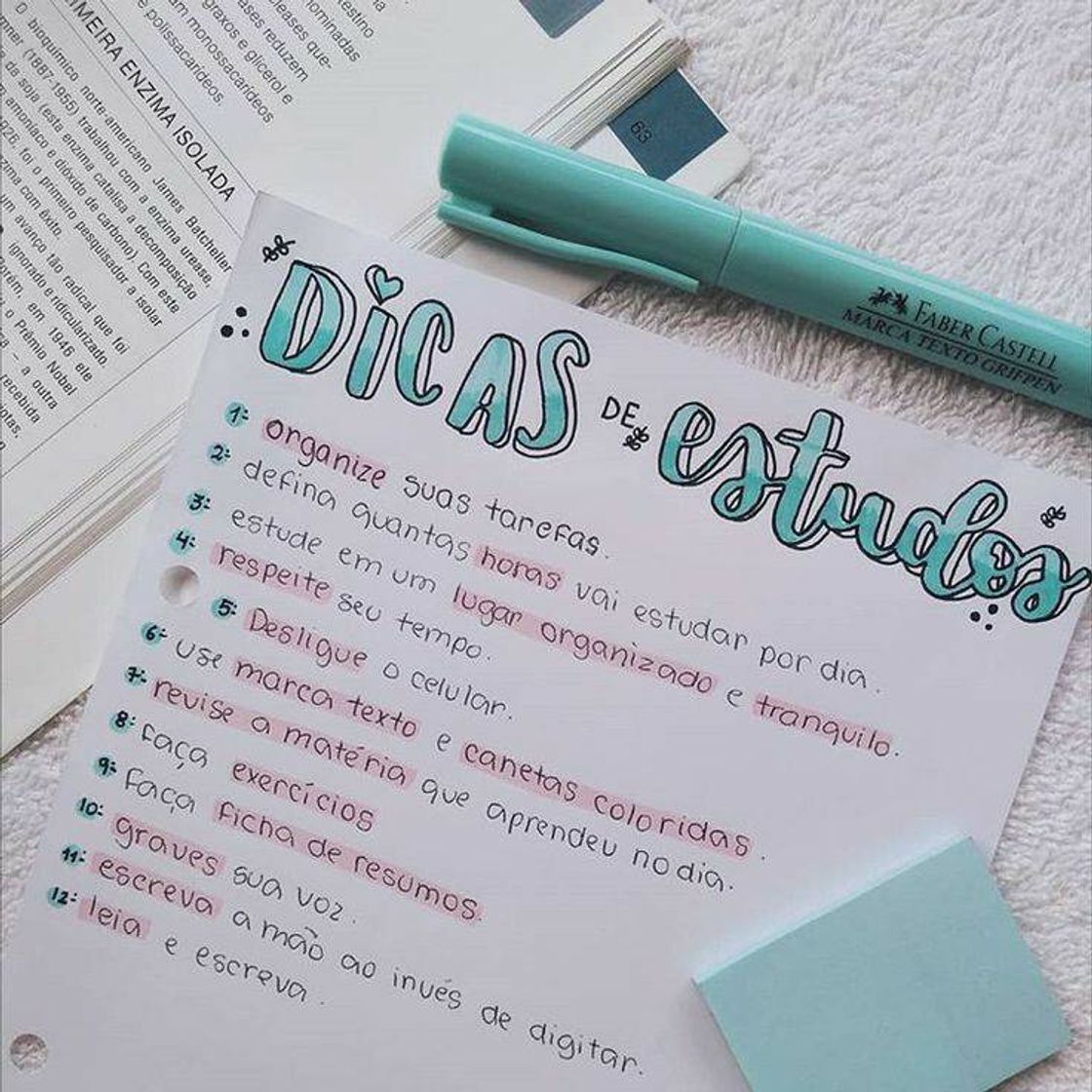 Fashion Dica de estudo 📒