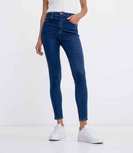 Calça jeans cintura alta
