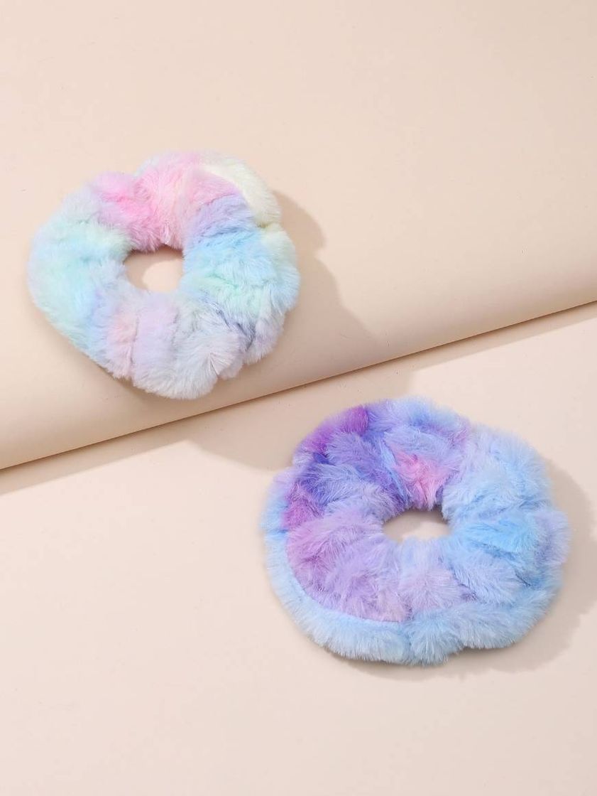 Fashion 2pcs Tie Dye Fluffy Scrunchie