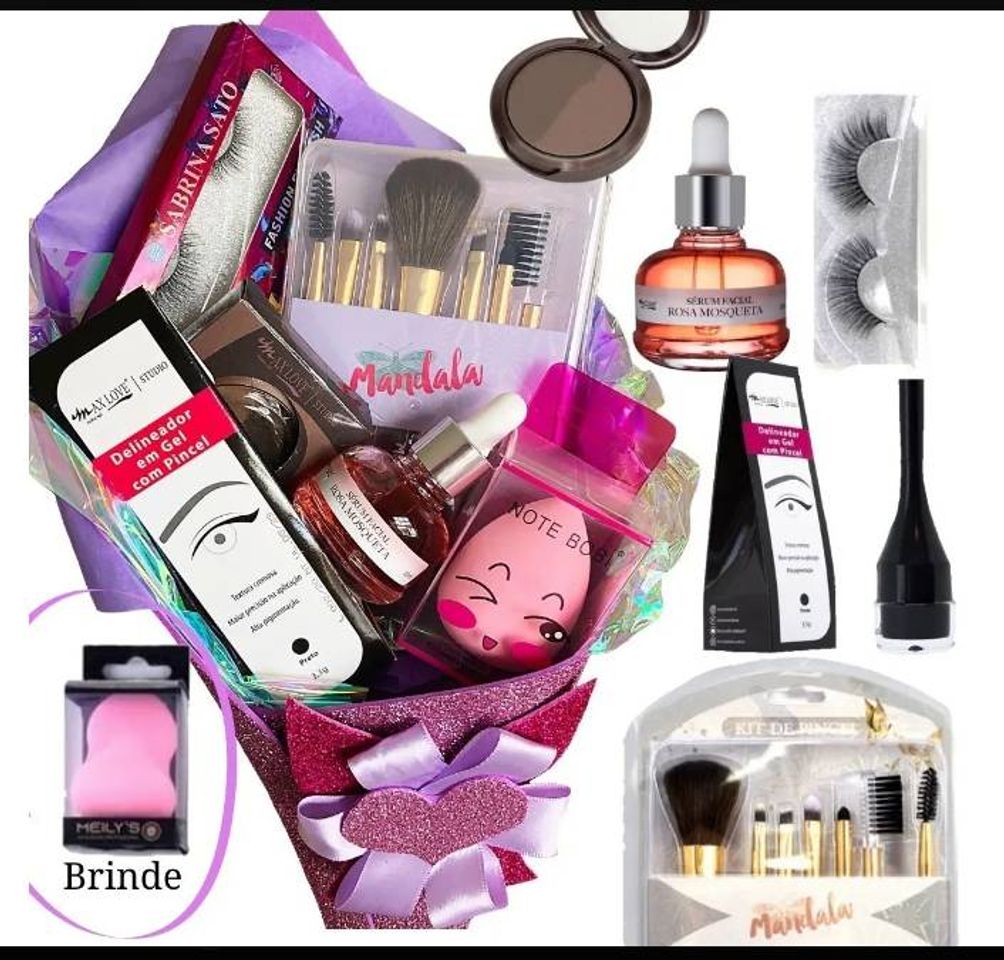 Social Combo Kit Buque De Maquiagem Completo Kit Pincel Oferta