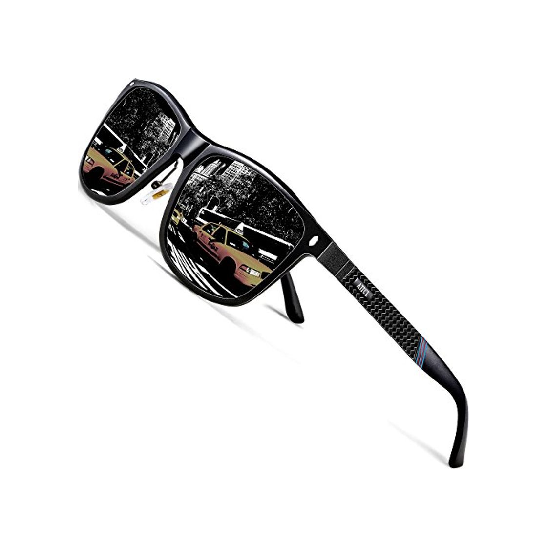 Social ATTCL Gafas De Sol Hombre Polarizadas Retro Estructura De metal Al-Mg 7001