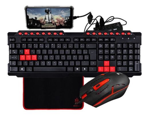 Mobilador Completo Teclado Mouse P/ Celular Pad Gamer Brinde