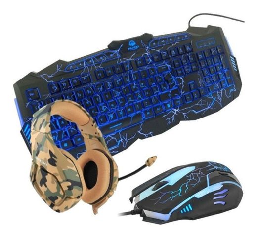 Teclado Mouse Fone De Ouvido K1b Gamer Pc Onikuma Headset ...