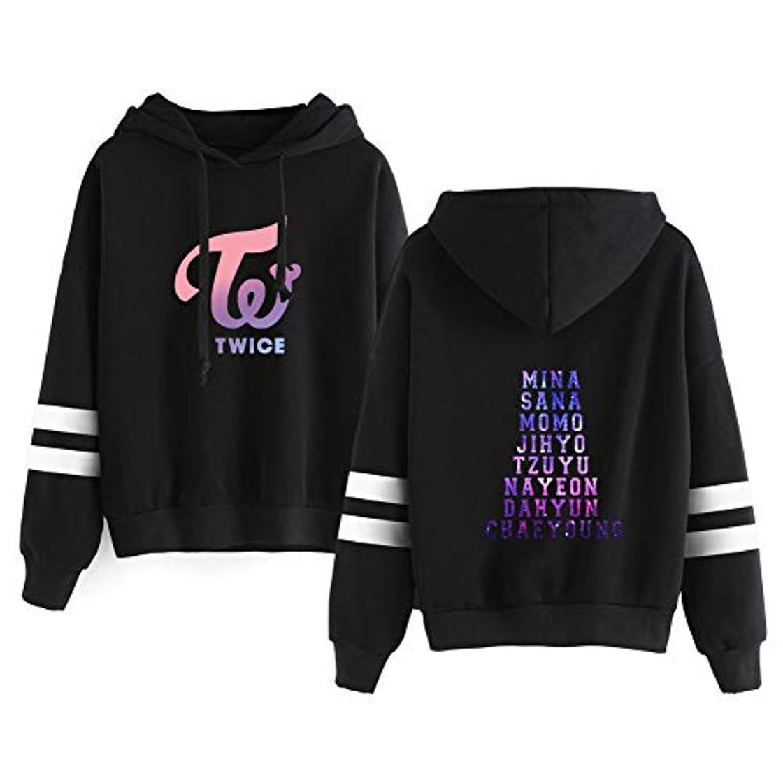 Moda Haililais Unisex Twice Sudaderas con Capucha Sudadera con Capucha Impresa Simple Ocio