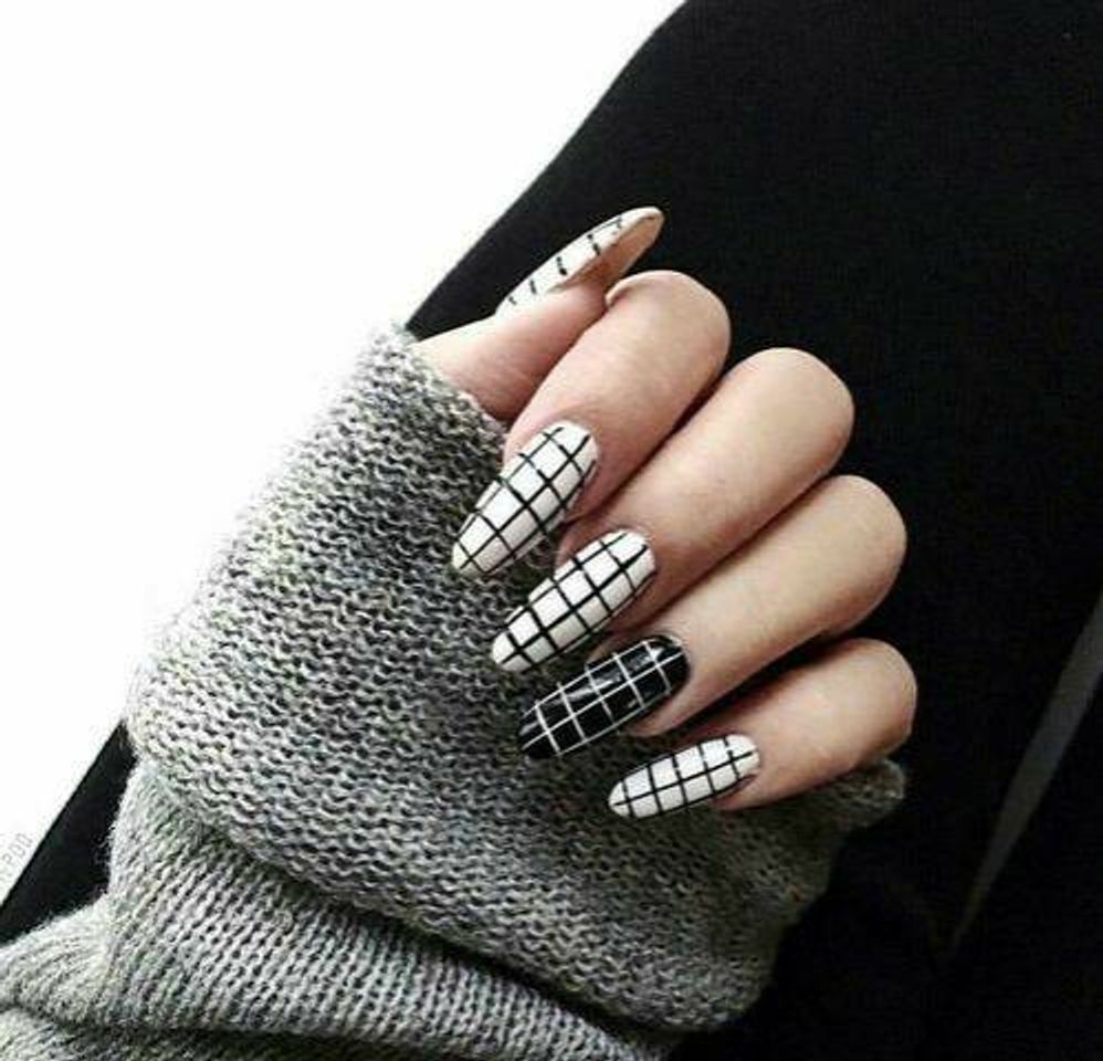 Moda Unhas xadrez 