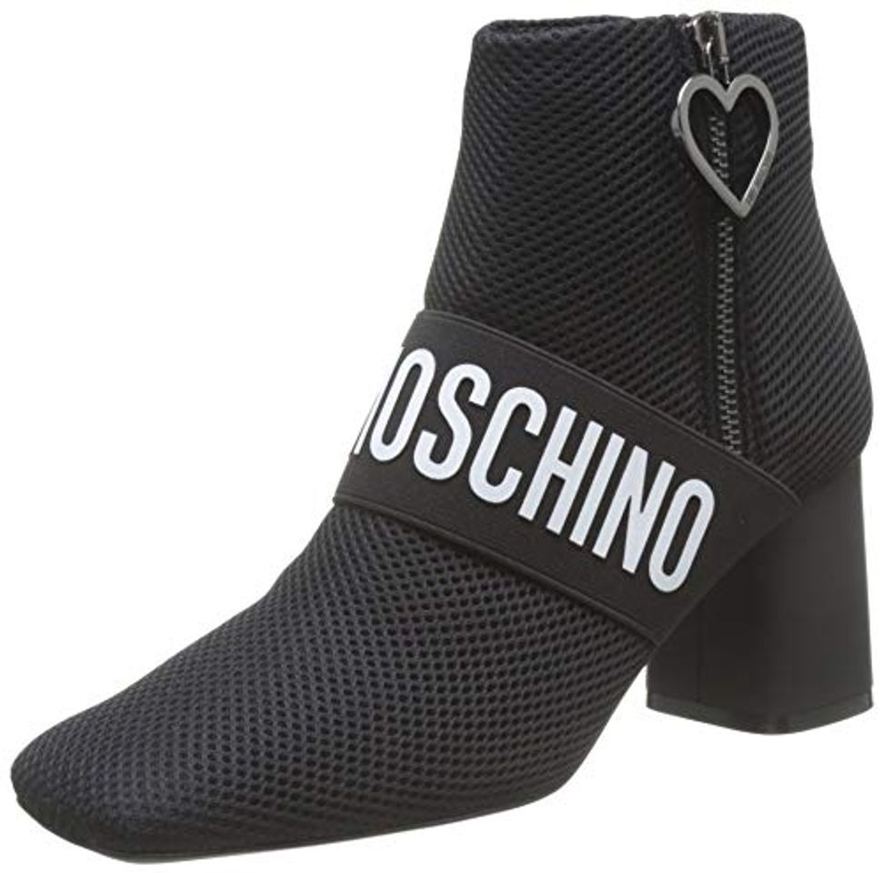 Fashion Love Moschino SCA.nod.t.grosso75 Rete, Botas Desert para Mujer, Negro