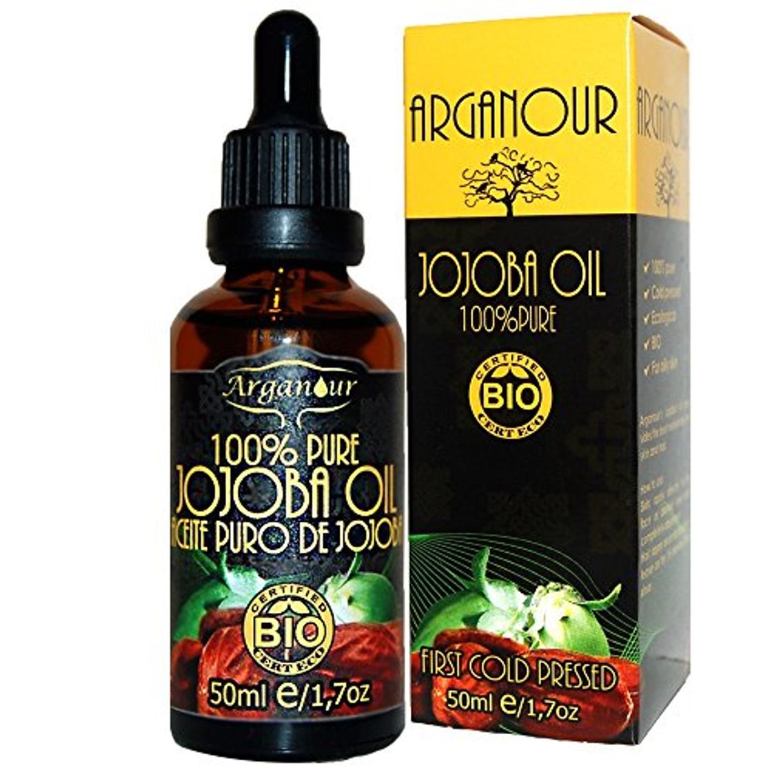 Social Arganour Jojoba Oil 100% Pure Aceite Corporal