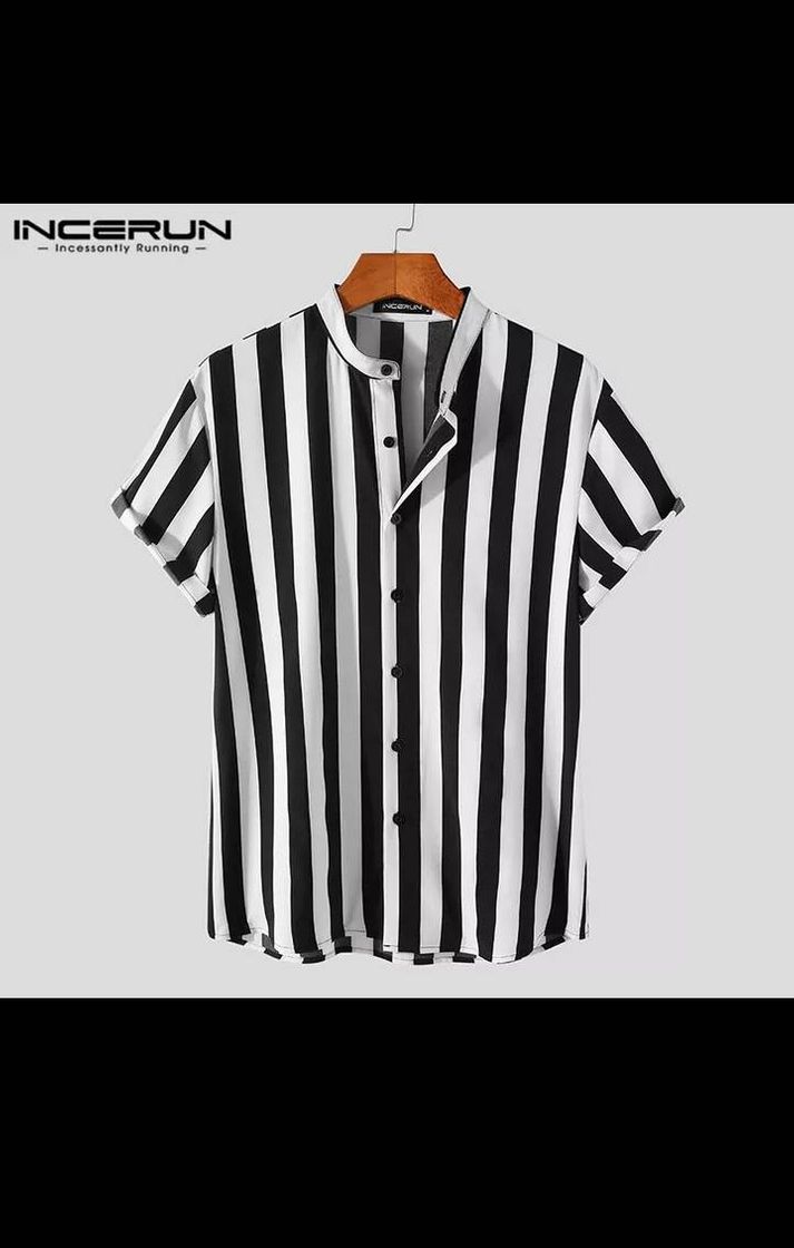 Moda R$ 59,30  40%de desconto | 2021 camisa listrada masculina