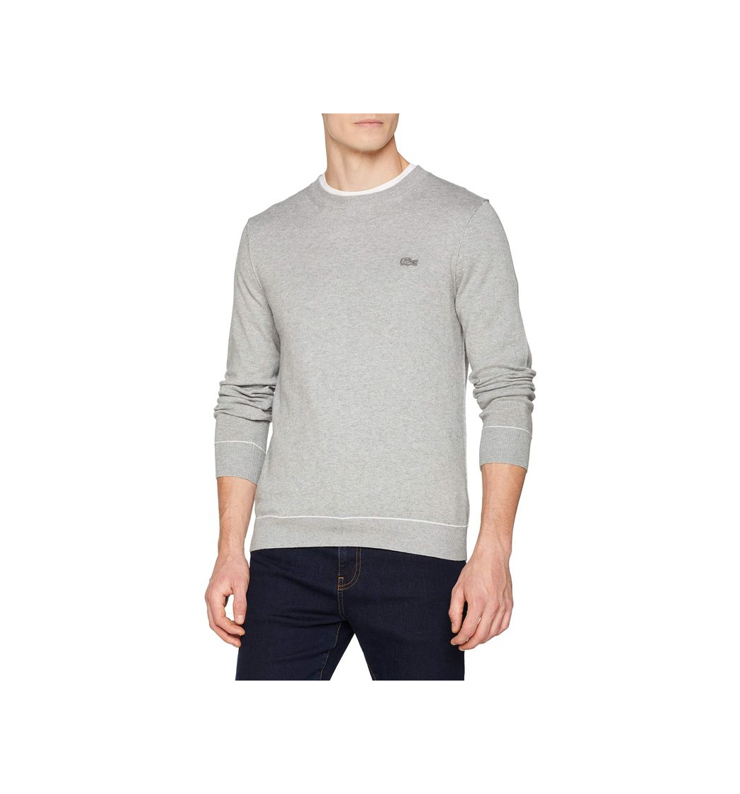 Moda Lacoste TH7618, Camiseta para Hombre, Gris