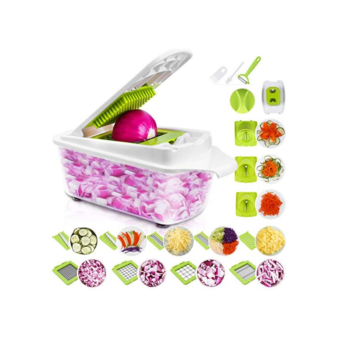Social Sedhoom 23 Piezas Cortador de Verdura Mandolina de Verduras Multifuncional Mandolina de