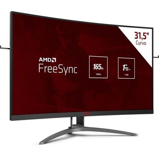 Monitor Gamer AOC Agon 32" Curvo 165Hz 1ms FreeSync AG323FCX