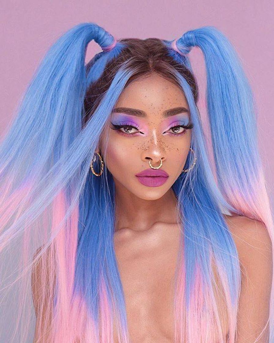 Fashion Cabelo Rosa e Azul 💖💙