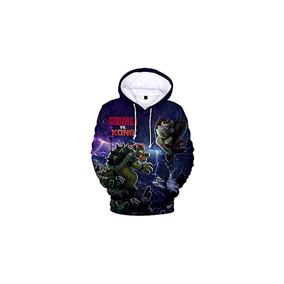 Fashion VXVN Caliente Anime Godzilla Vs King Kong Sudadera con Capucha Sudaderas Hombres Mujeres Pullover Unisex Harajuku 3D Hoodies NiñO NiñA Sudaderas con Capucha Unisex Sudadera