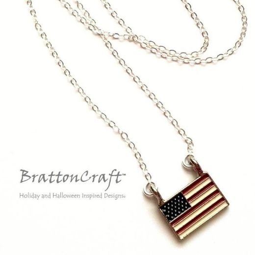 USA flag necklace