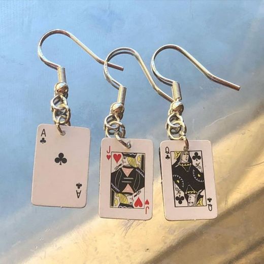 Poker earrings