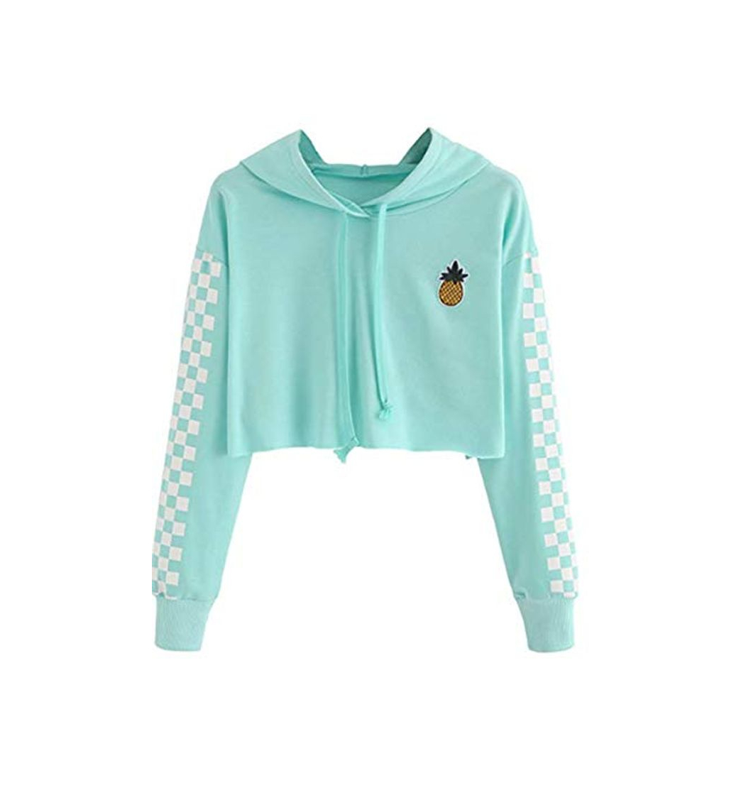 Product Sudaderas Mujer Cortas, Sudaderas Chicas Adolescentes con Capucha Otoño Manga Larga Piña