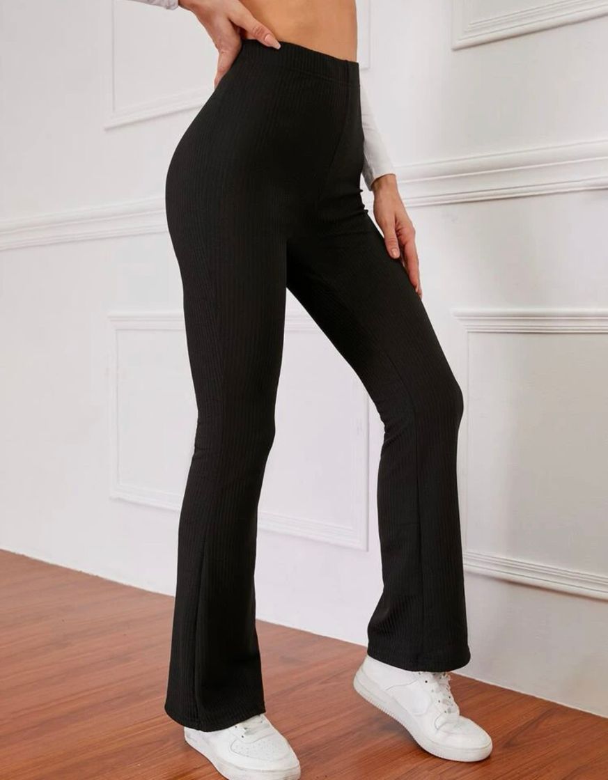 Fashion Pantalón negro canalé 