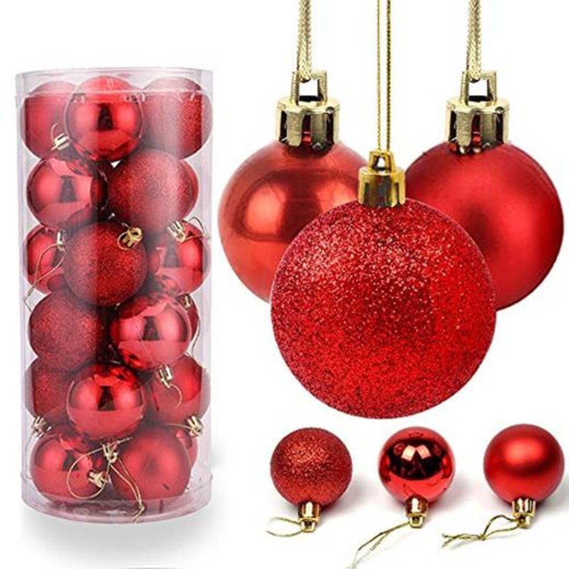 Social O-Kinee Bolas de Navidad Rojo