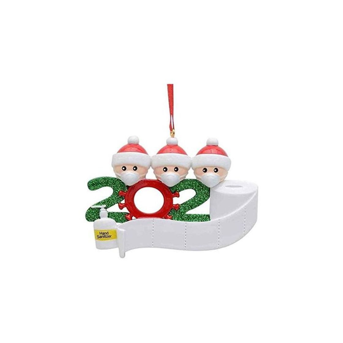 Social Adorno de familia sobrevivido Adornos de árbol de Navidad 2020 Adornos de