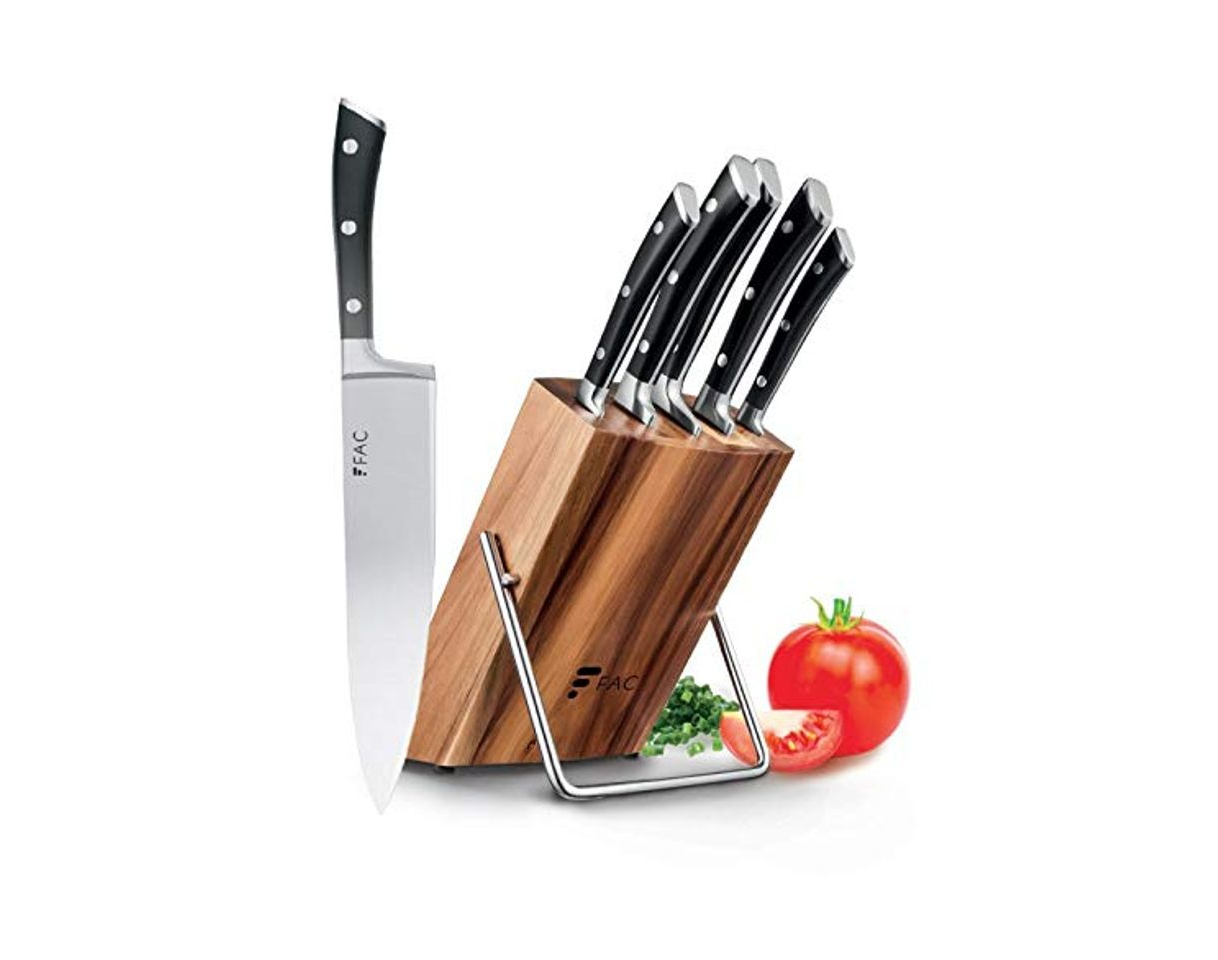 Social Fac Juego de 5 Cuchillos Profesionales con Hoja de Acero Inoxidable y