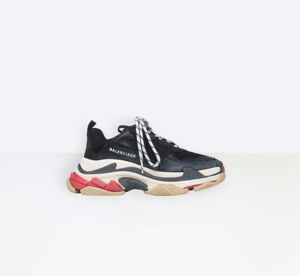 Moda Balenciaga triple S black 