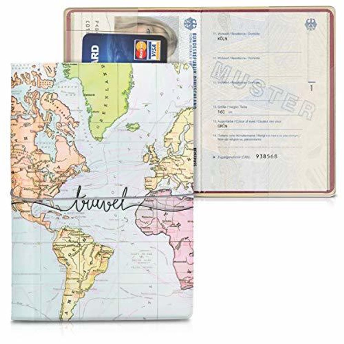 Electrónica kwmobile Set de 1x fundas protectoras de pasaporte