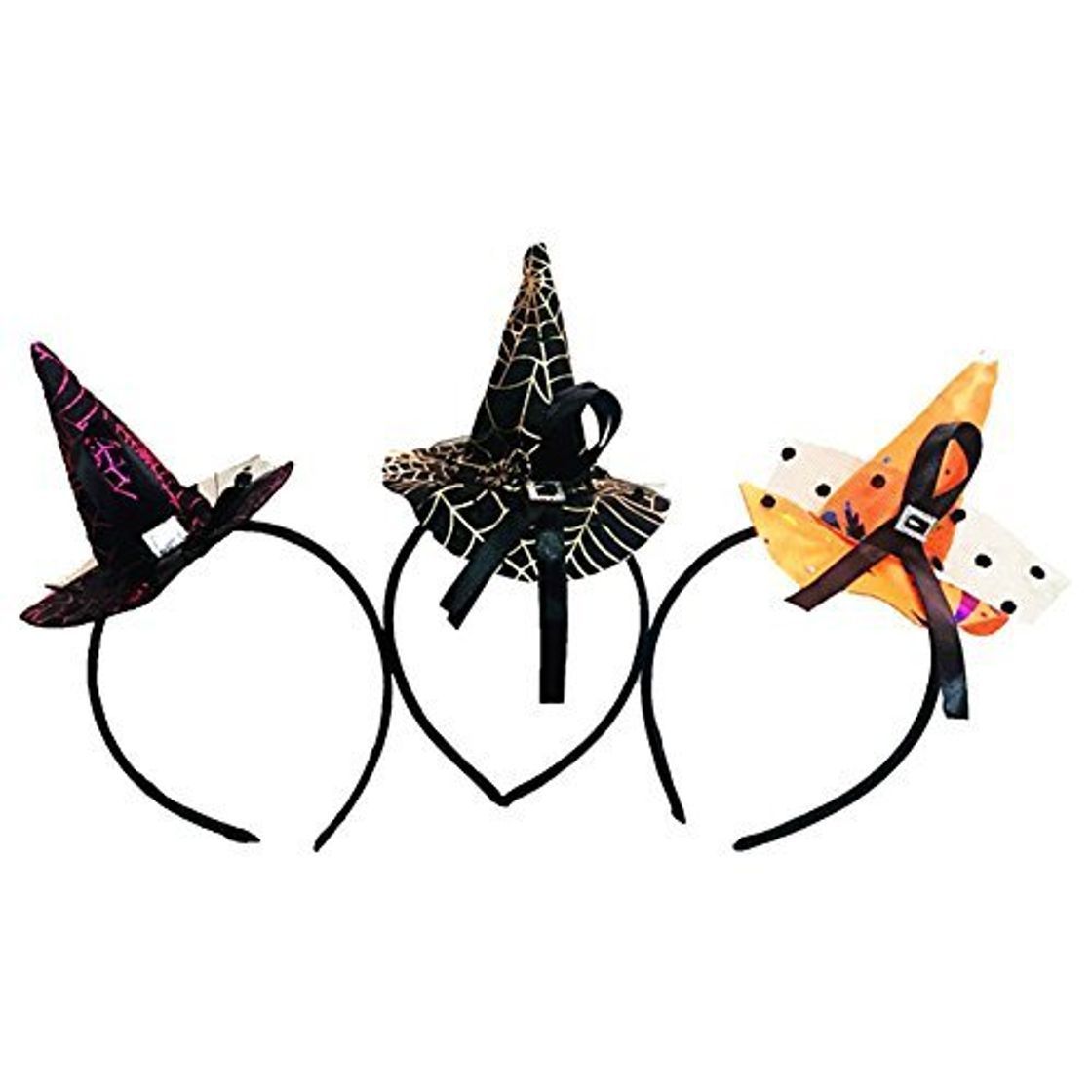 Lugares weimay disfraces de Halloween Mujer Diadema Sombrero de Brujas pelo Hoop Hairband