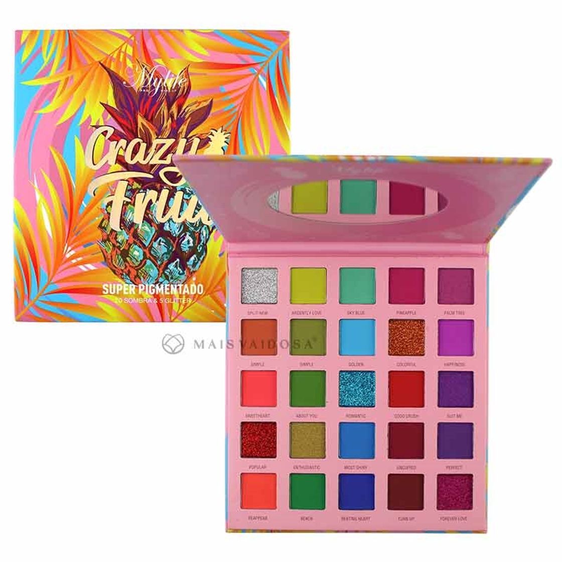 Moda Paleta Sombra e Glitter Crazy Fruit 01 My Life