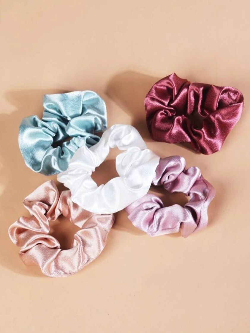 Moda 5 Peças De Scrunchie Simples Para Meninas