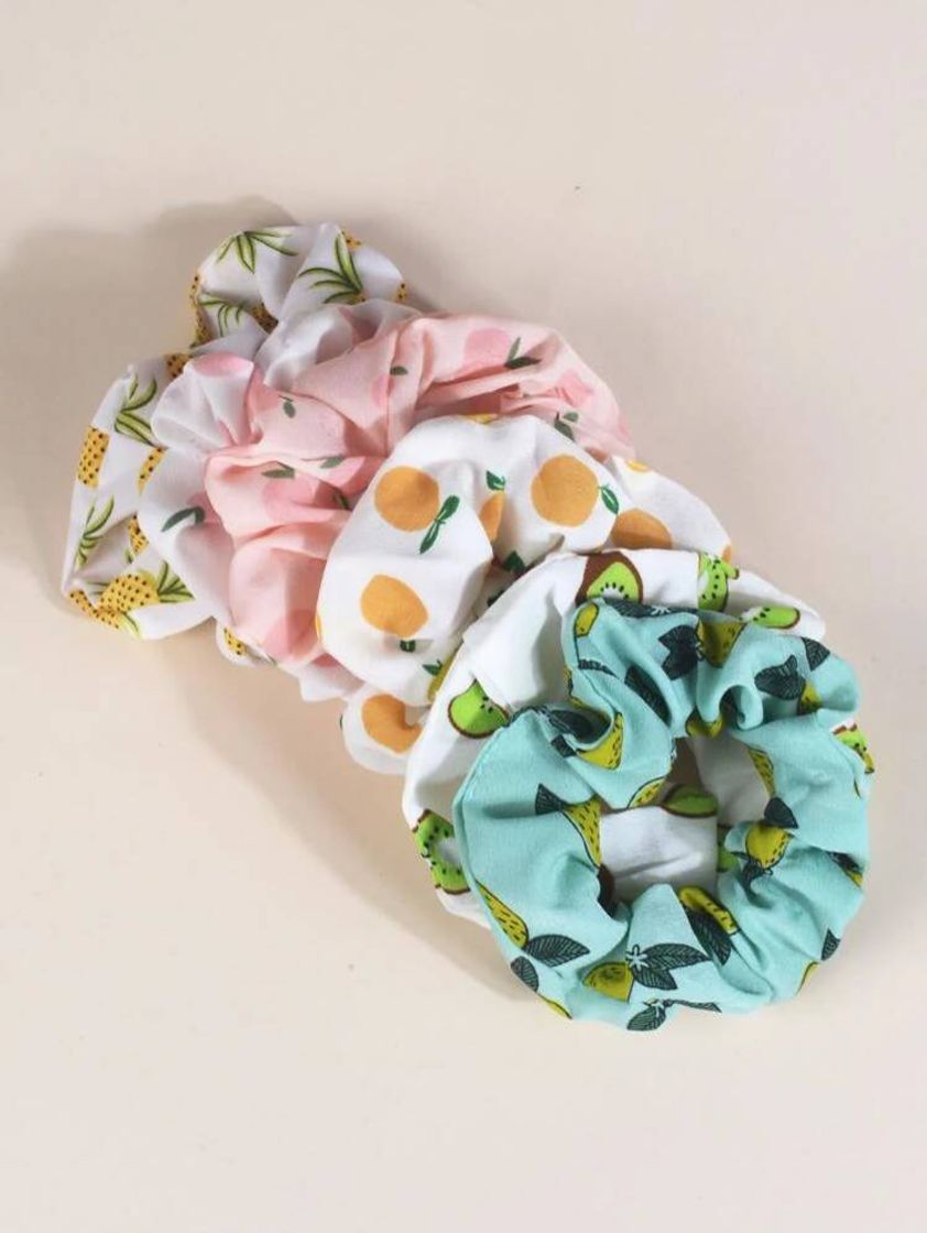 Moda 6 Peças De Scrunchie Com Estampa De Frutas 