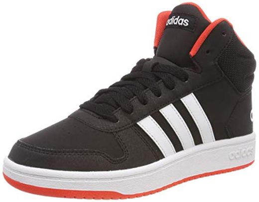 Adidas Hoops Mid 2.0 K, Zapatillas Altas Unisex Niños, Negro