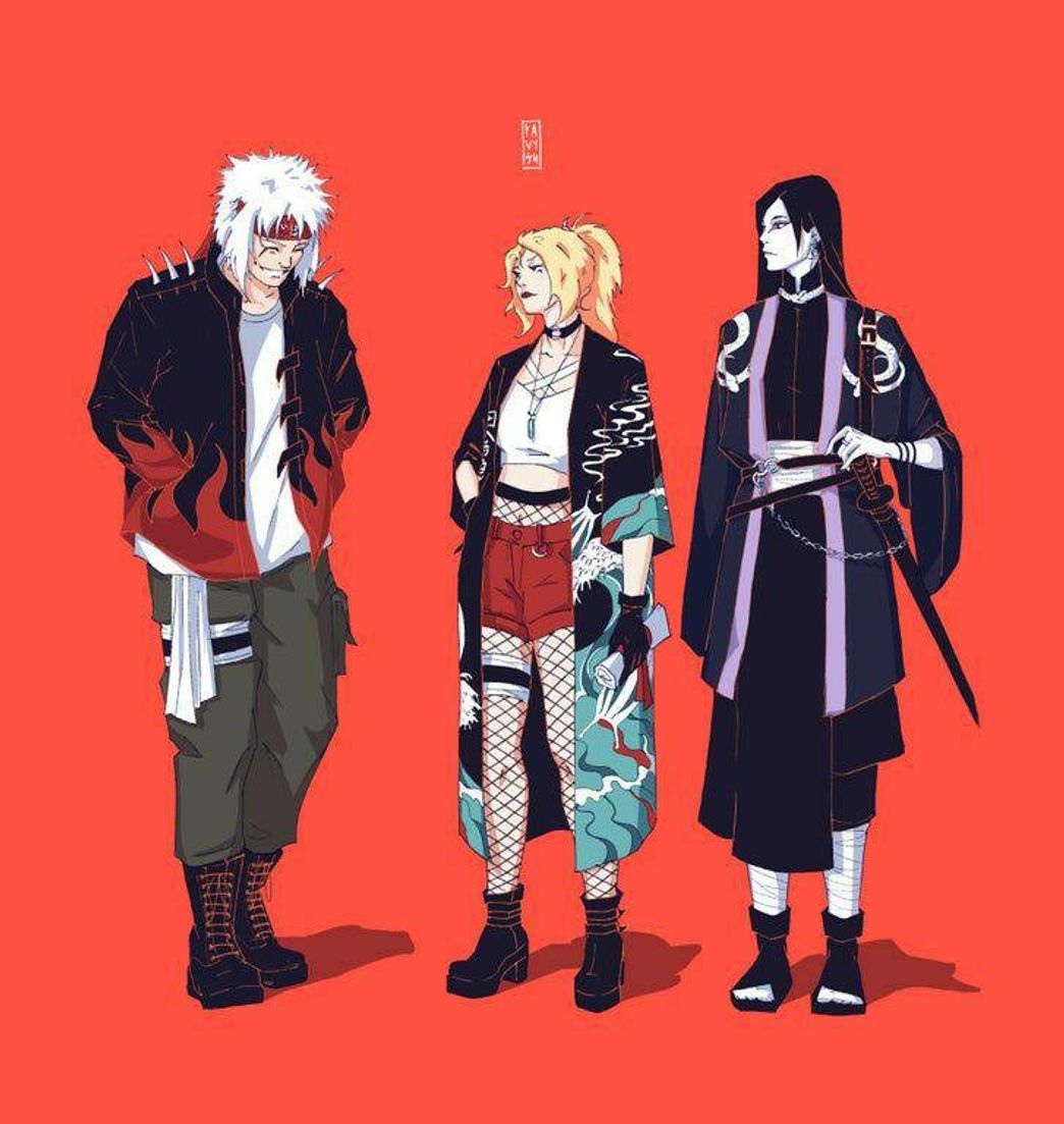 Fashion Jiraya❤ Tsunade💛 Orochimaru💜