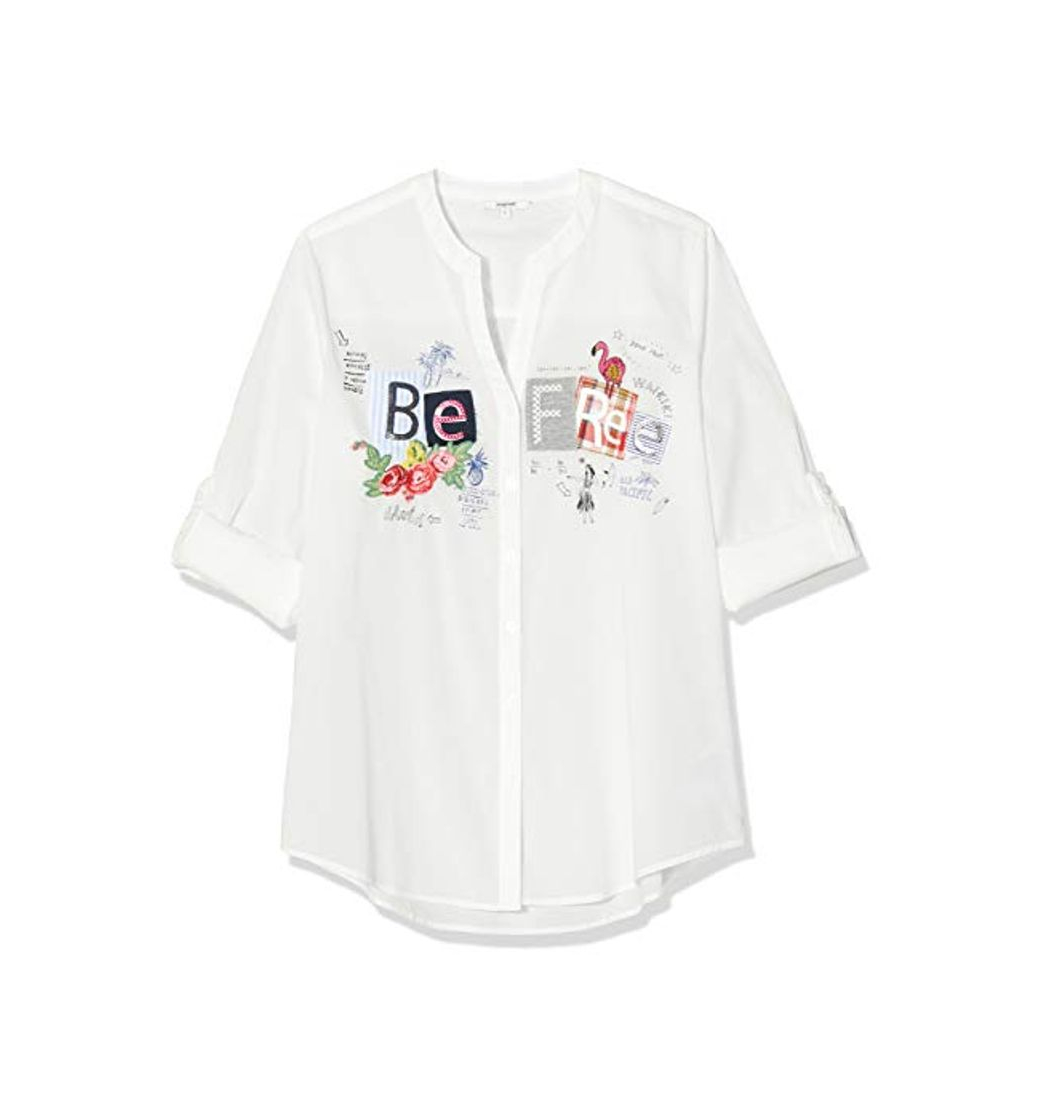 Fashion Desigual CAM_be Free Blusa, Blanco