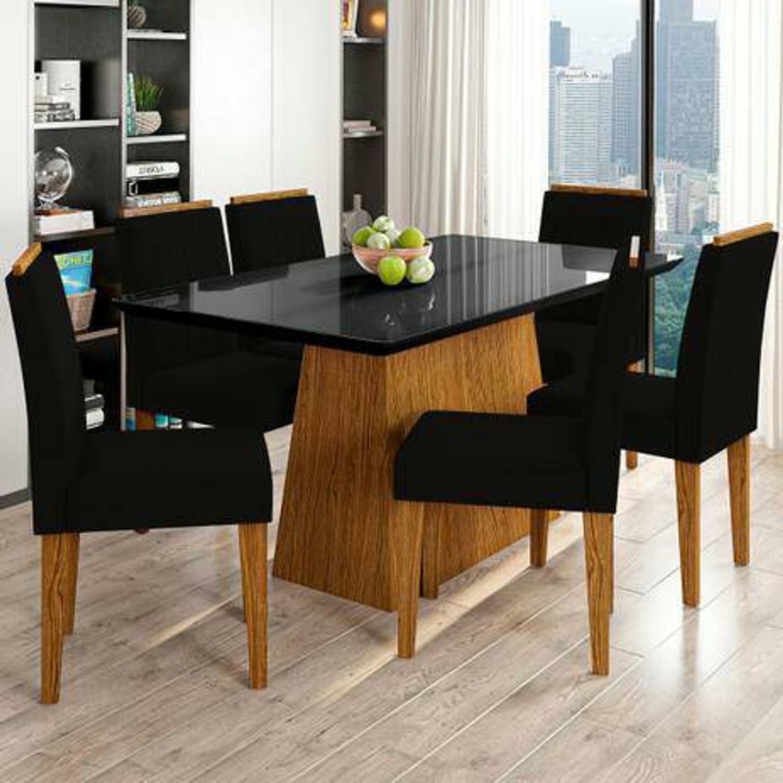 Product Mesa De Jantar 6 Lugares Bárbara 1248 100% Mdf Ypê