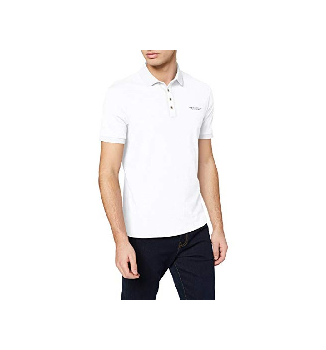 Moda Armani Exchange 4 Buttons Polo, Blanco