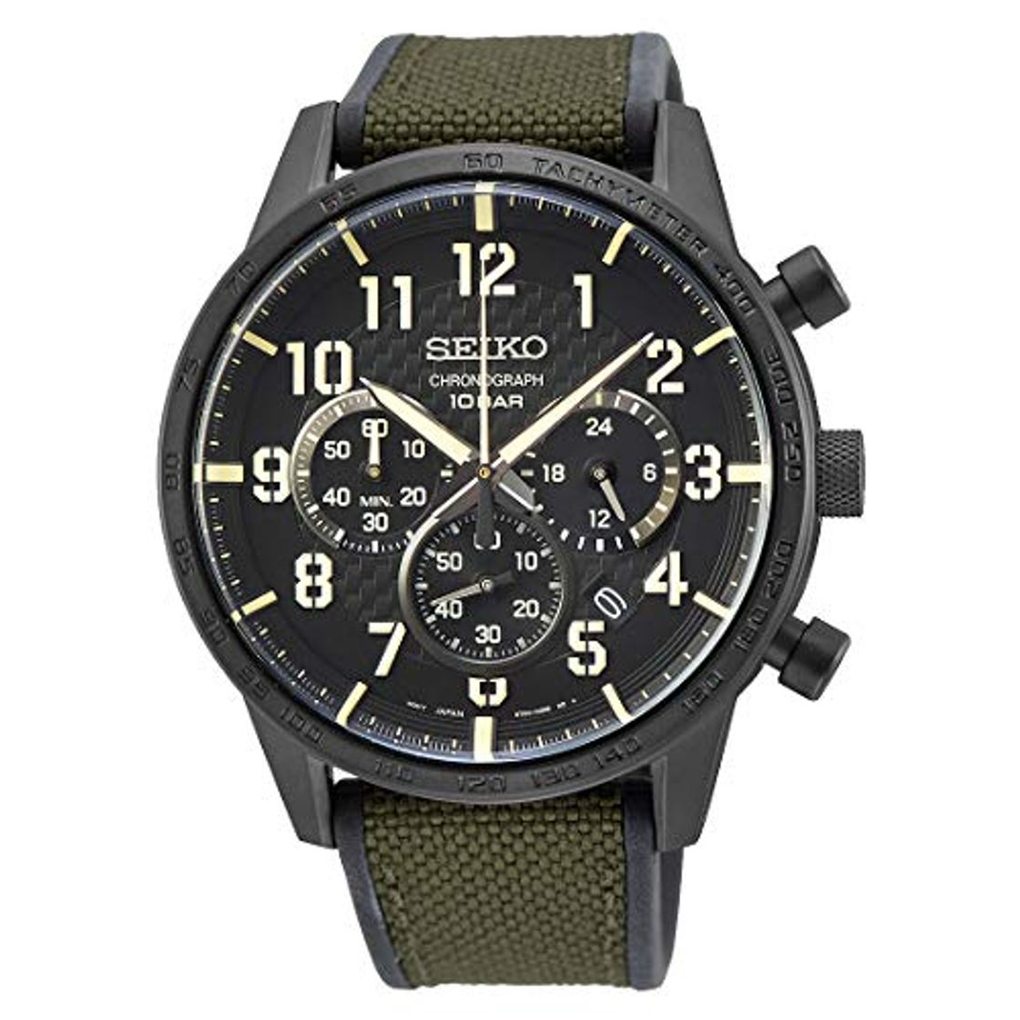 Productos Seiko Reloj Analógico para Hombre de Cuarzo con Correa en Tela 1