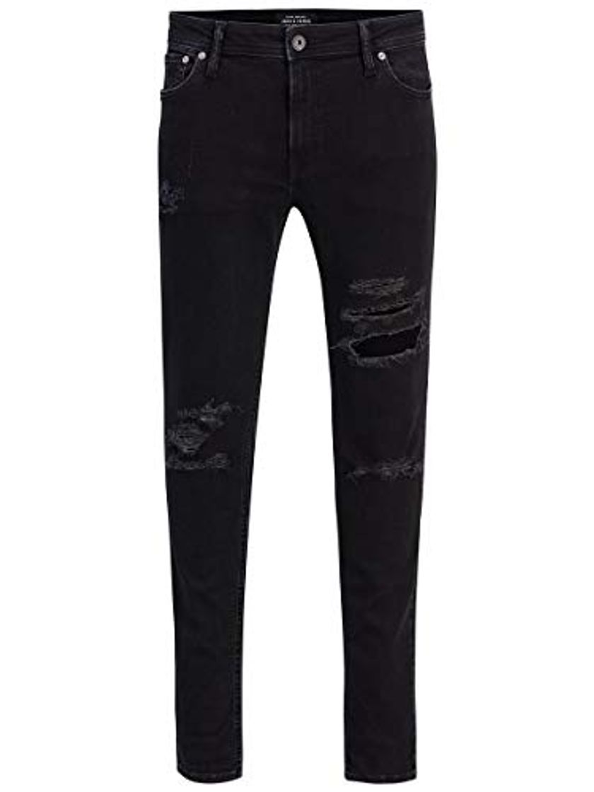 Moda Jack & Jones Jjiliam Jjoriginal Am 502 Lid STS Vaqueros Skinny, Negro