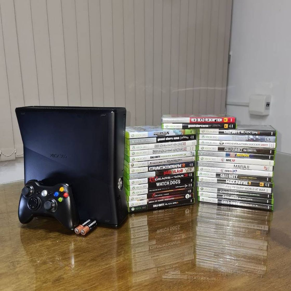 Moda Compre Xbox 360 com 30 jogos 