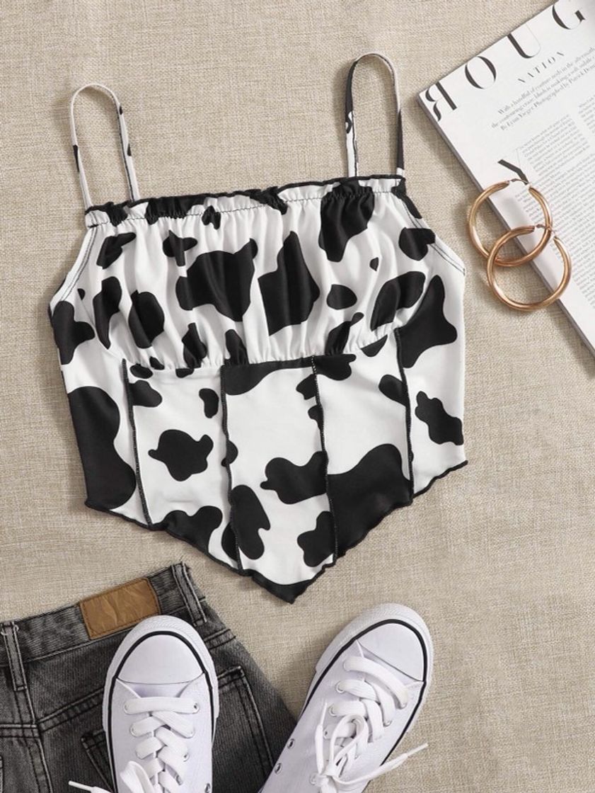 Social Cropped estampa de vaca